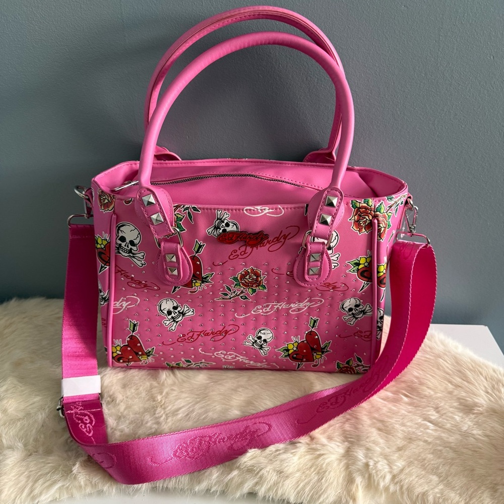 Ed Hardy "Love Kills Slowly" Tattoo Design Lunch Tote